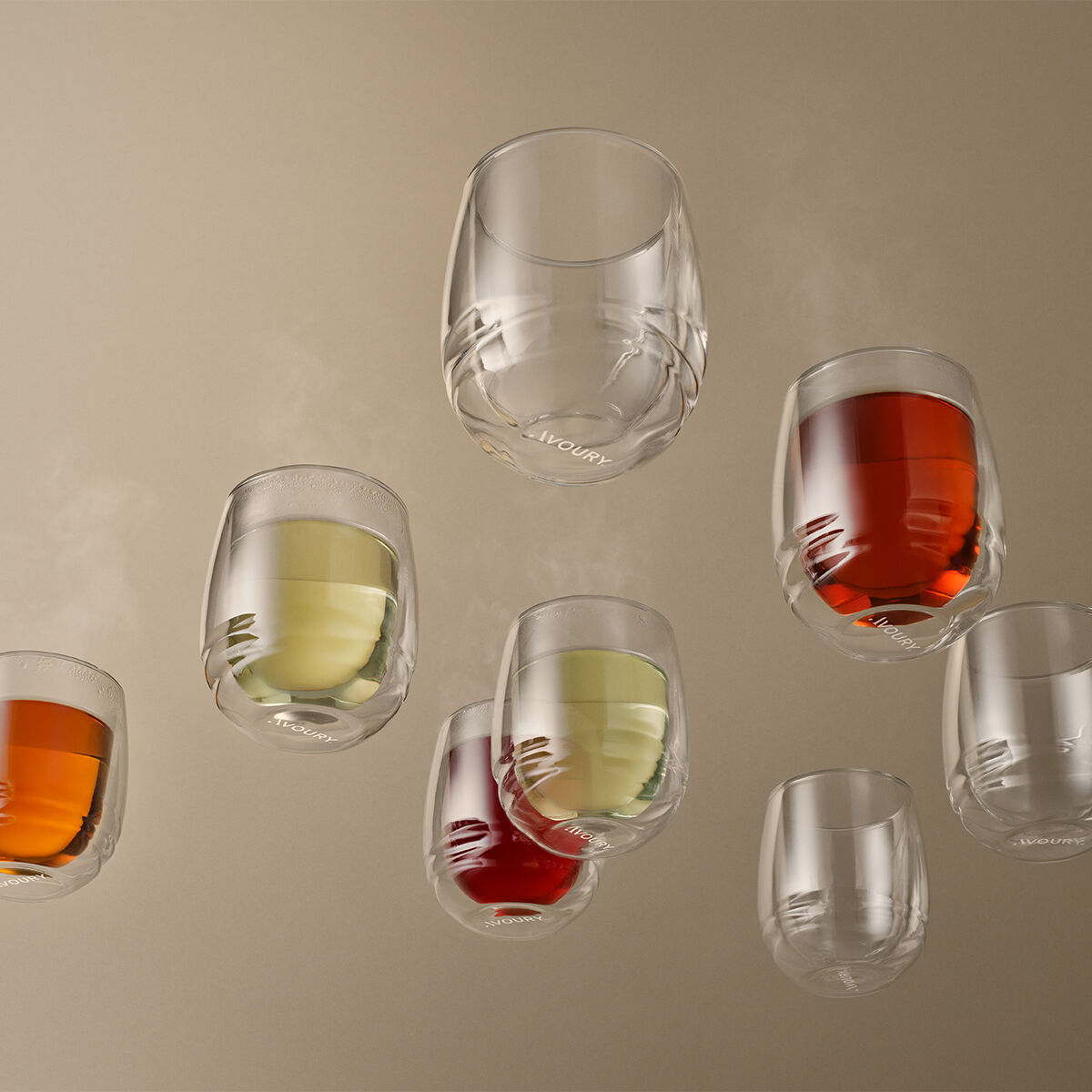 flying Avoury tea glasses