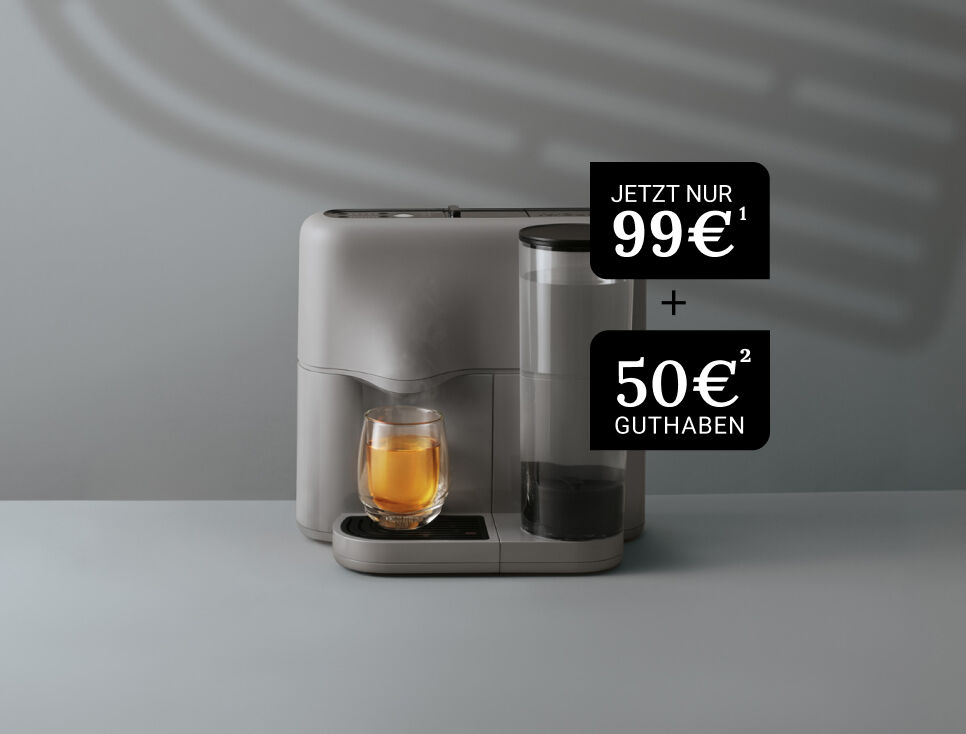 Avoury Teemaschine in Grey/Black mit 99€ und 50€ Guthaben Störer