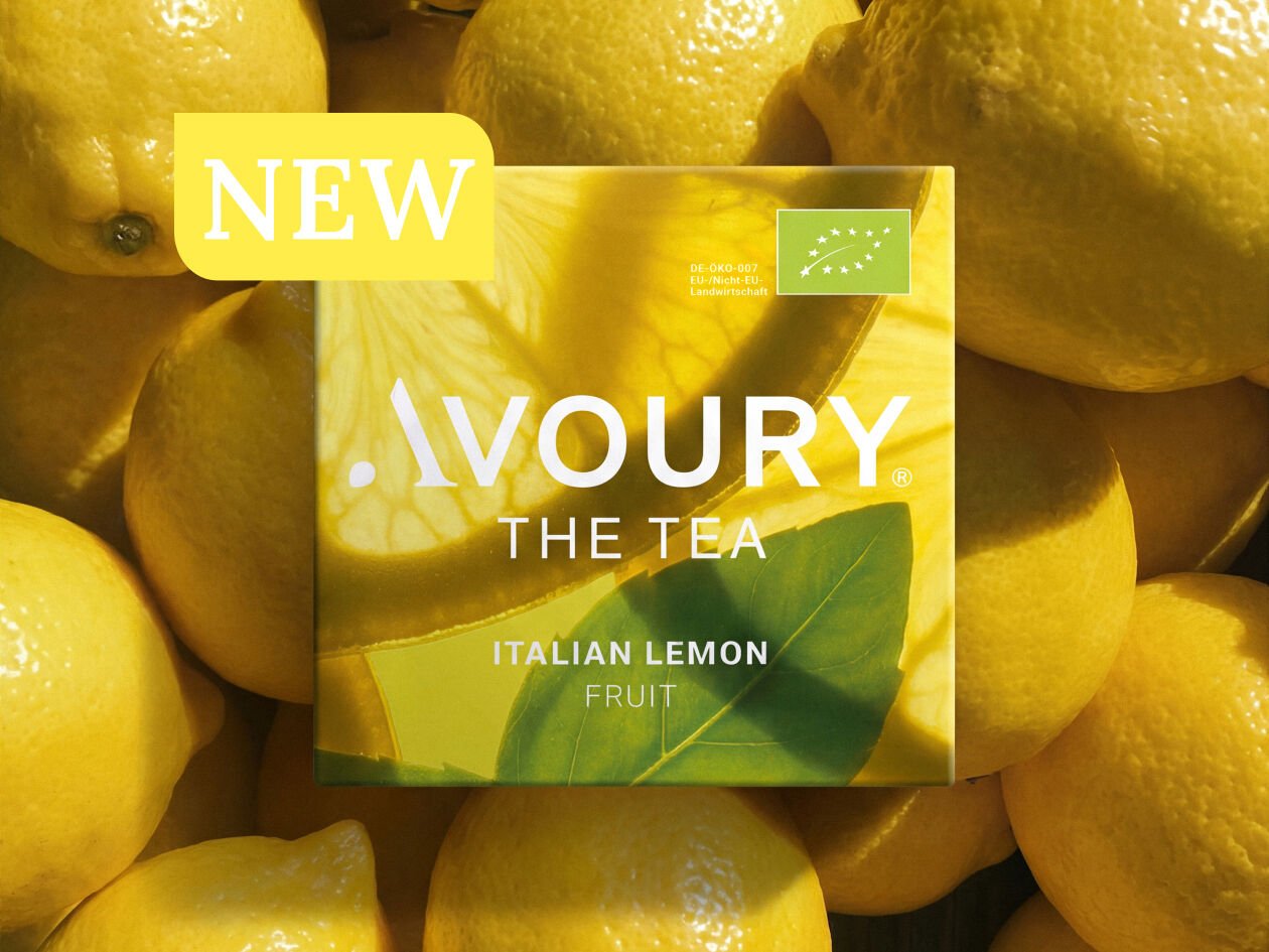 Tea Box of the Italian lemon with a tag "new"