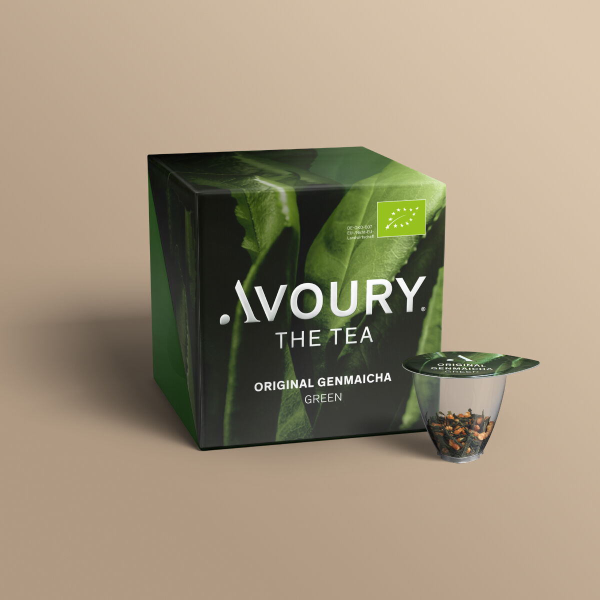 Avoury tea box with capsule - Original Genmaicha tea
