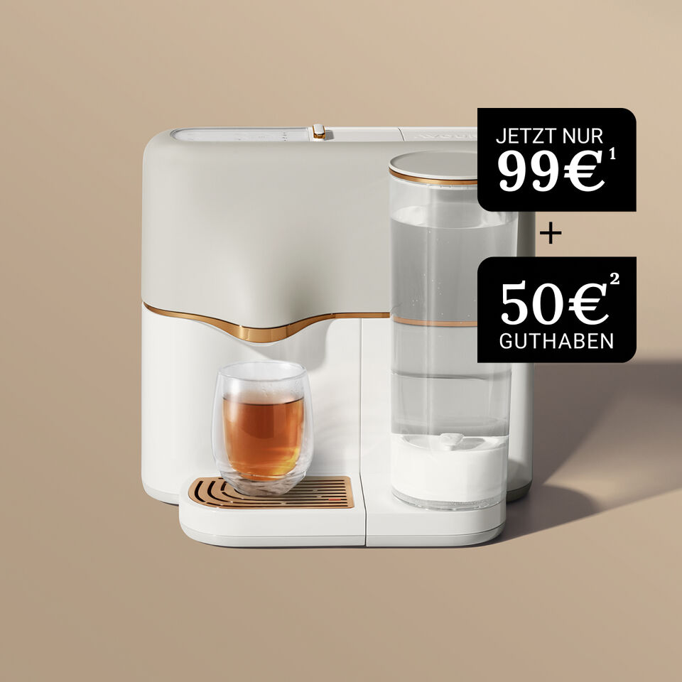 Avoury Teemaschine in Copper/Cream mit 99€ und 50€ Guthaben Störer