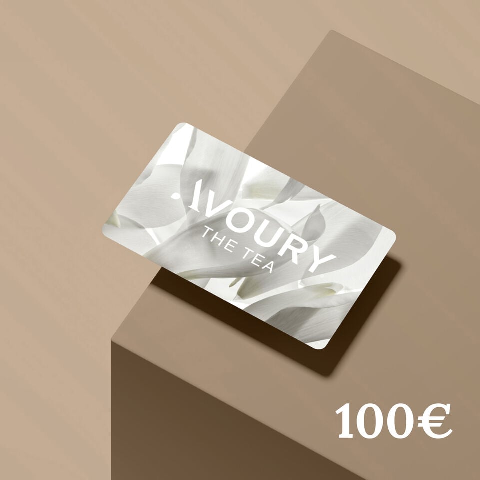 Geschenkgutschein Motiv White 100€  | Avoury. The Tea.
